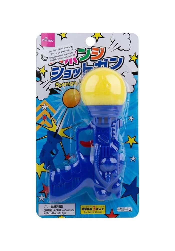 Daiso Sponge Gun – Blue Foam Ball Shooter Toy for Kids - Image 2